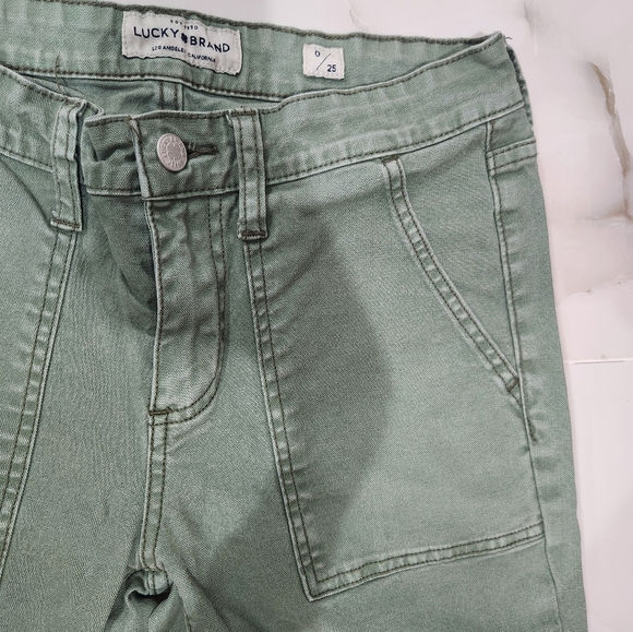 Lucky Brand Sienna Slim Boyfriend Denim 🍂 Khaki Green - Picture 2 of 10